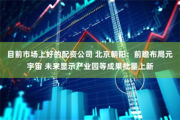 目前市场上好的配资公司 北京朝阳：前瞻布局元宇宙 未来显示产业园等成果批量上新