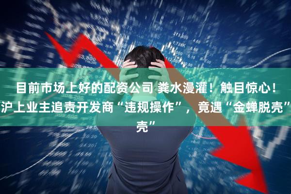 目前市场上好的配资公司 粪水漫灌！触目惊心！沪上业主追责开发商“违规操作”，竟遇“金蝉脱壳”